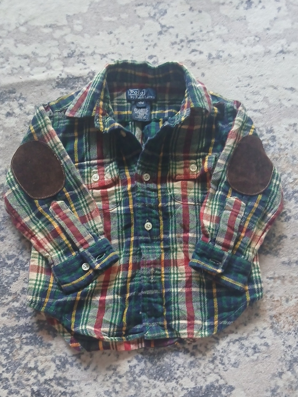 Polo by Ralph Lauren Green Red Yellow Blue Plaid Button-Down Shirt